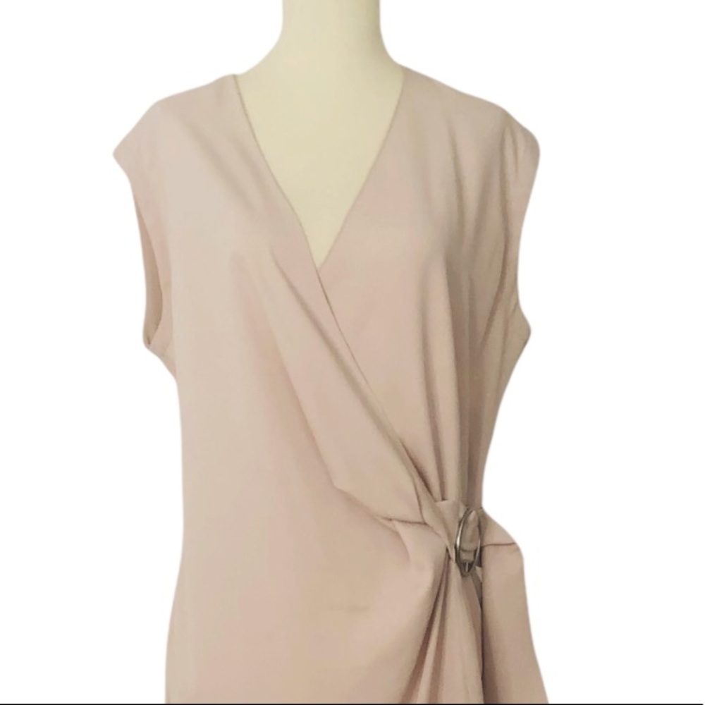 Allsaints - V Neck Sleeveless Buckled Dress - Picture 6 of 11